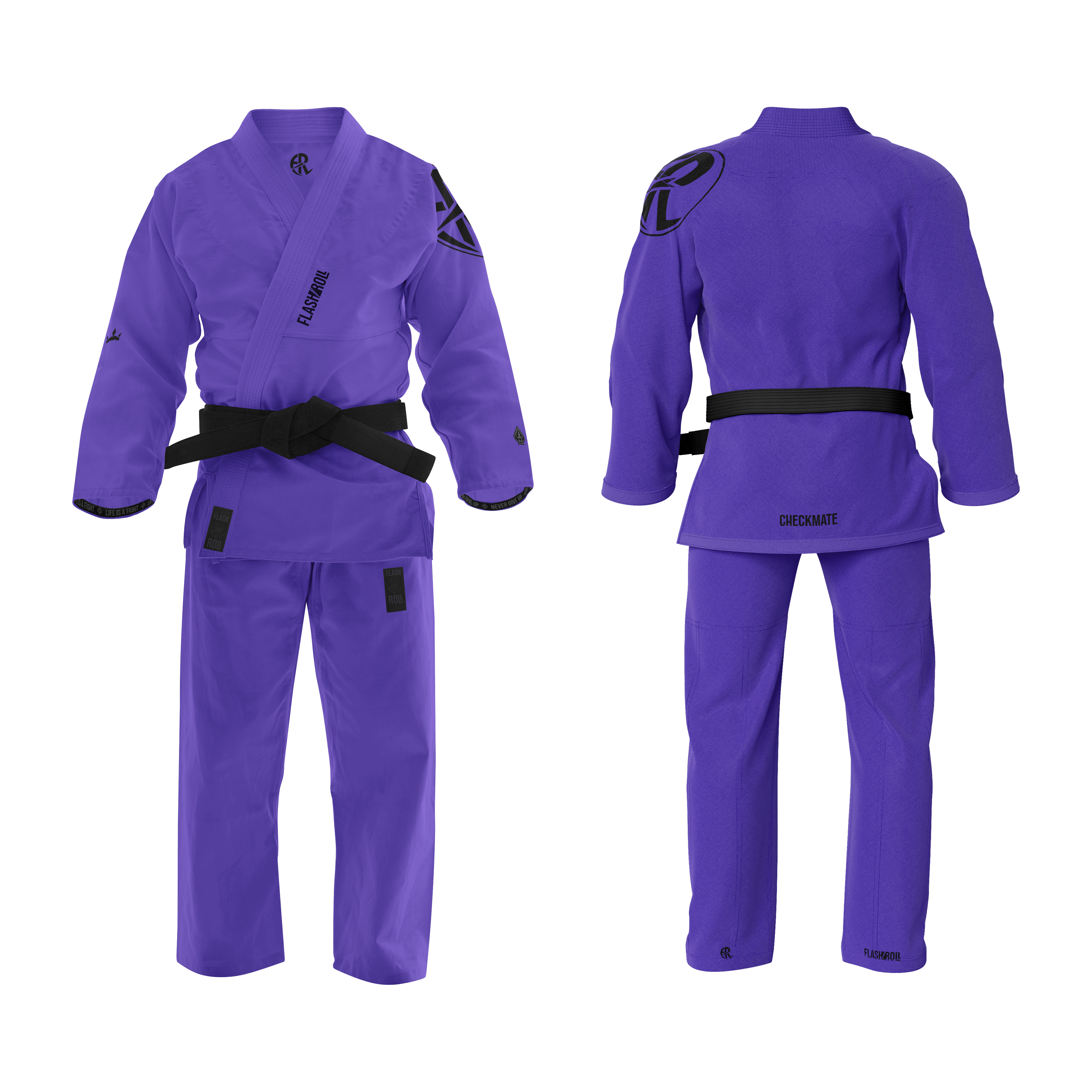 Kimono JJB original violet Flash Roll - vue de face